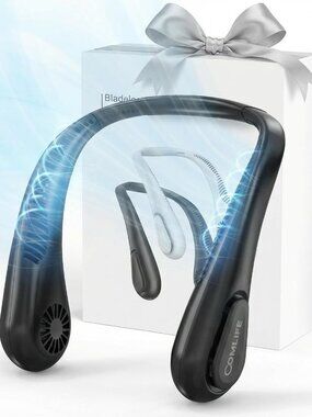 Portable Bladeless Neck Fan - Black